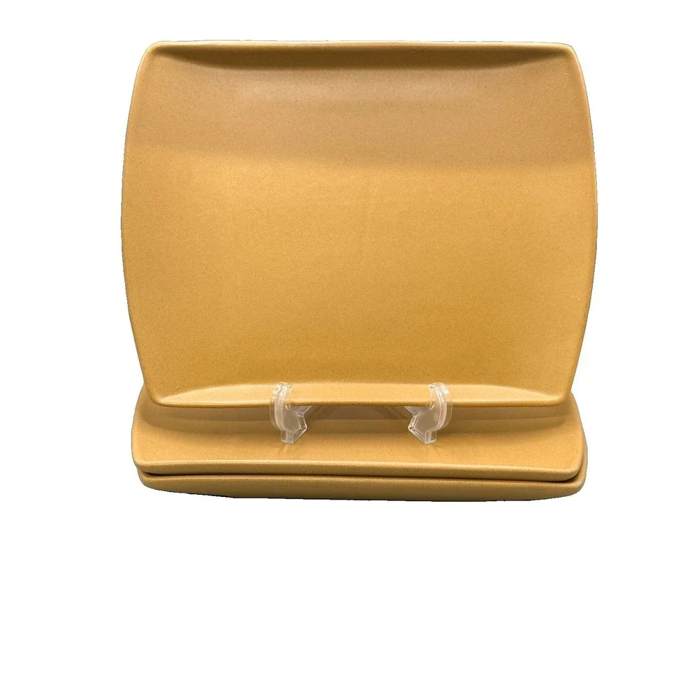Set Of 3 Anfora Rectangular Sedona Toffee Plates 11